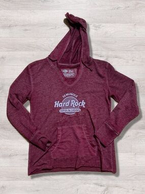 Hard Rock Cafe Casino Seminole Hollywood Lightweight Pullover Hoodie Small